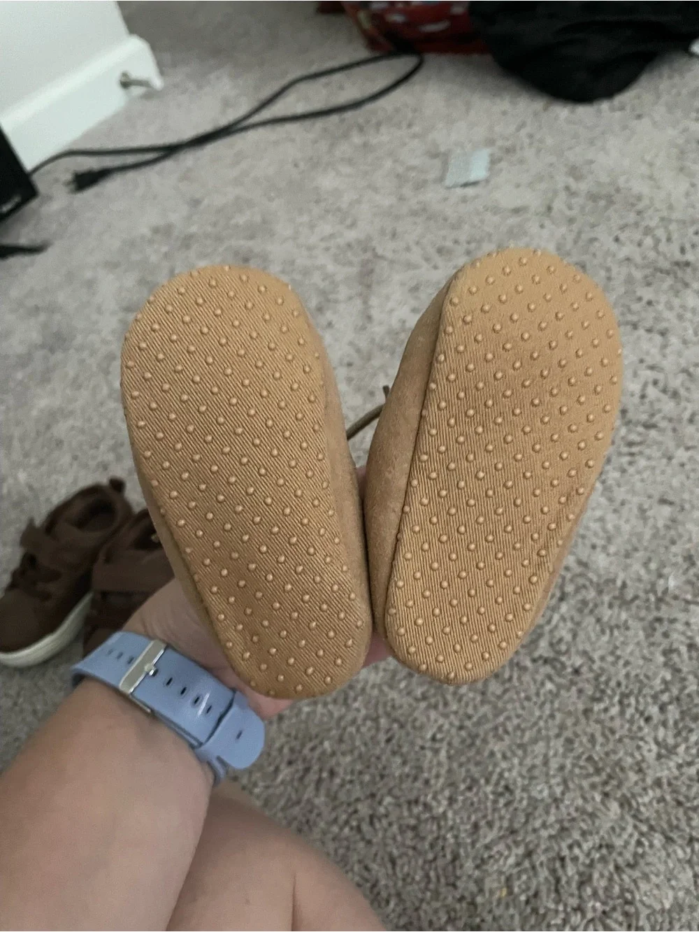 Old Navy Kids Brown Suede Lace-Up Moccasins